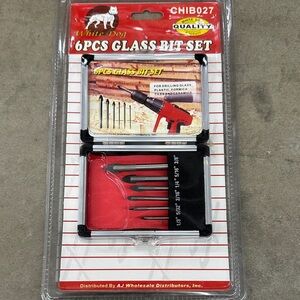 6pcs Red Glass Bit Set